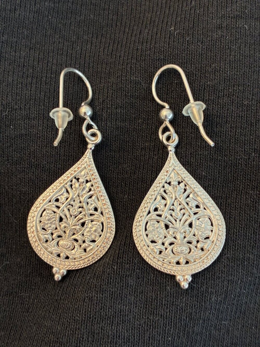 Sterling Silver Acanthus Earrings